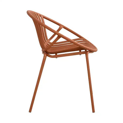 Ensemble de salle à manger d'extérieur moderne Christopher Knight Home Paddy 7 pièces en métal et polypropylène avec chaises empilables