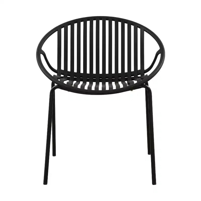 Ensemble de salle à manger d'extérieur moderne Christopher Knight Home Paddy 7 pièces en métal et polypropylène avec chaises empilables