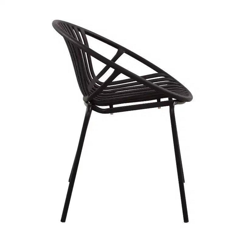 Ensemble de salle à manger d'extérieur moderne Christopher Knight Home Paddy 7 pièces en métal et polypropylène avec chaises empilables