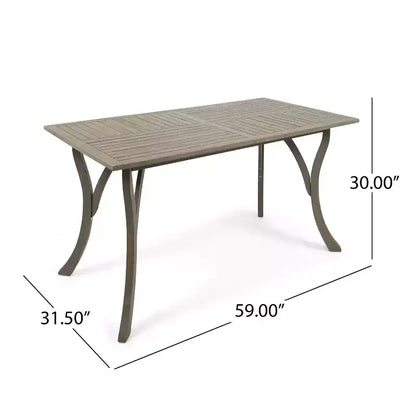 Christopher Knight Home Zain Ensemble de salle à manger 7 pièces en bois d'acacia et osier d'extérieur avec coussin