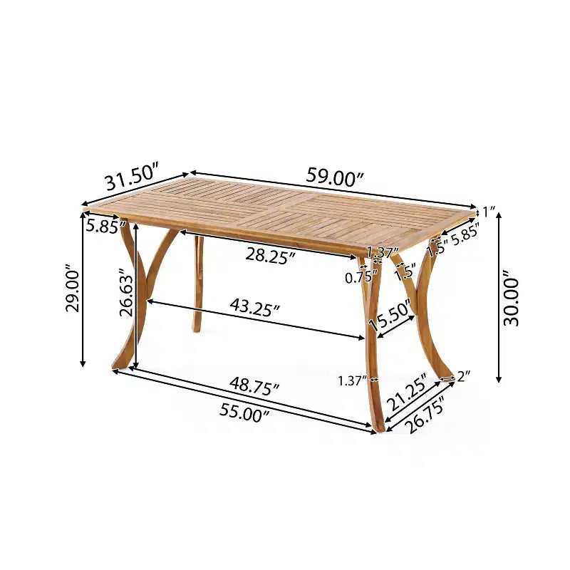 Christopher Knight Home Zain Ensemble de salle à manger 7 pièces en bois d'acacia et osier d'extérieur avec coussin
