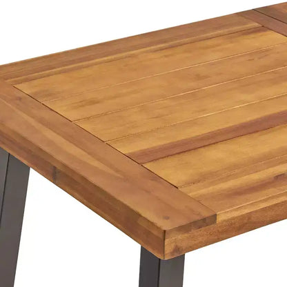 Christopher Knight Home Randy, ensemble de salle à manger d'extérieur 7 pièces en bois d'acacia et osier, avec coussins, teck/brun multiple