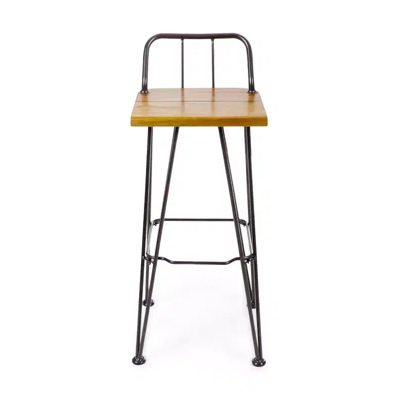 Christopher Knight Home Ensemble de bar 3 pièces industriel extérieur en bois d'acacia avec pieds épingles, Teak