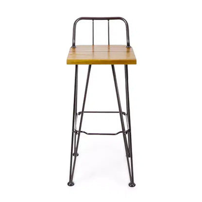 Christopher Knight Home Ensemble de bar 3 pièces industriel extérieur en bois d'acacia avec pieds épingles, Teak