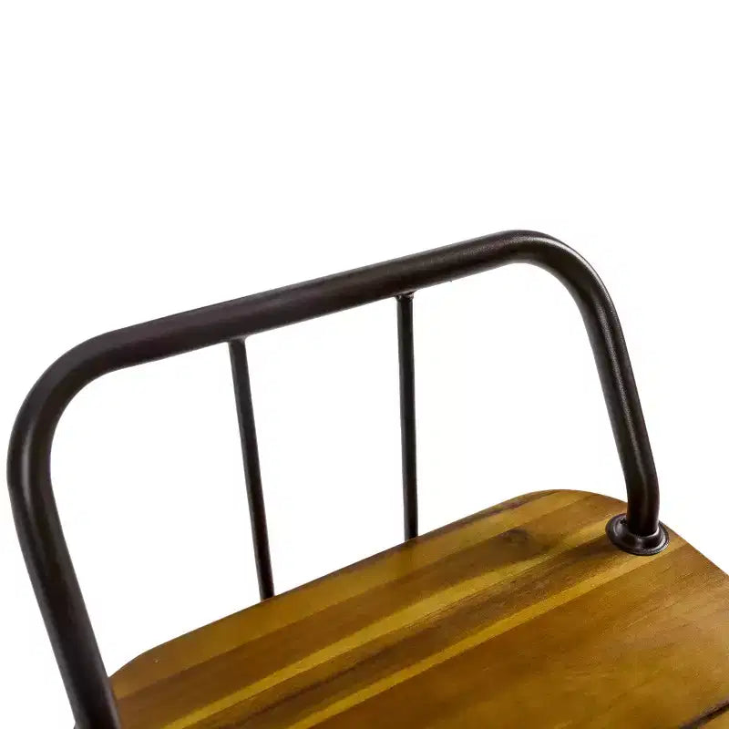 Christopher Knight Home Ensemble de bar 3 pièces industriel extérieur en bois d'acacia avec pieds épingles, Teak