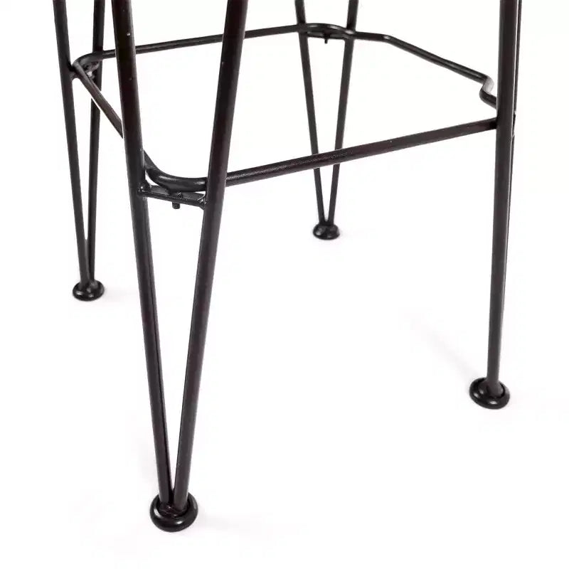 Christopher Knight Home Ensemble de bar 3 pièces industriel extérieur en bois d'acacia avec pieds épingles, Teak