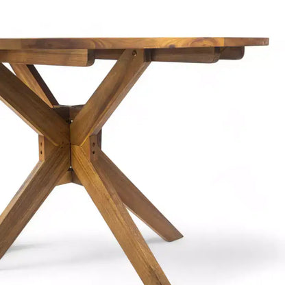 Ensemble de salle à manger d'extérieur 5 pièces Christopher Knight Home Carroll en osier et bois d'acacia avec coussin