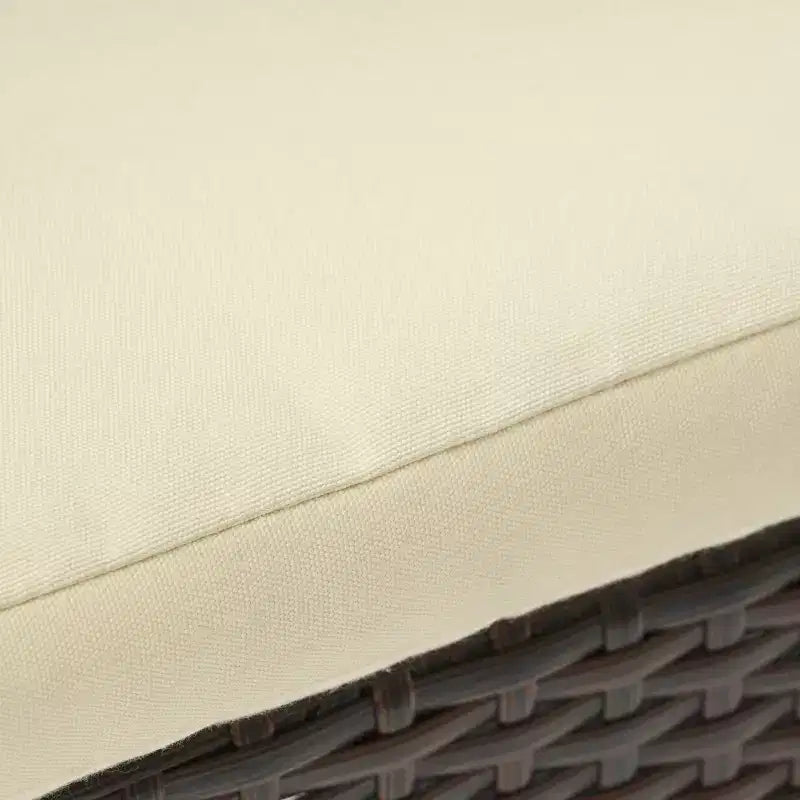 Christopher Knight Home Goleta Ensemble de salle à manger d'extérieur 7 pièces en bois d'acacia et osier avec coussins, naturel, marron et crème