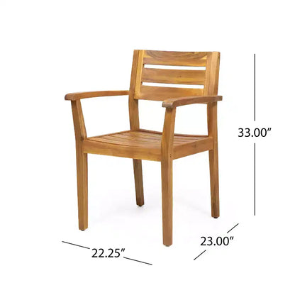 Christopher Knight Home Stamford Set da pranzo espandibile da esterno a 9 pezzi in legno di acacia