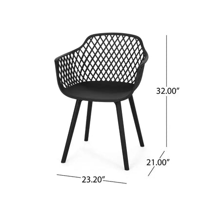 Christopher Knight Home Renata Set da Pranzo da Esterno a 7 Pezzi in Legno di Acacia e Resina con Tavolo da Pranzo da 70.25", Nero/Teak