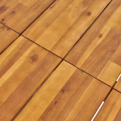 Christopher Knight Home Trinity Set da Pranzo da Esterno a 7 Pezzi in Resina Polipropilenica e Legno di Acacia con Tavolo da 70", Nero e Teak