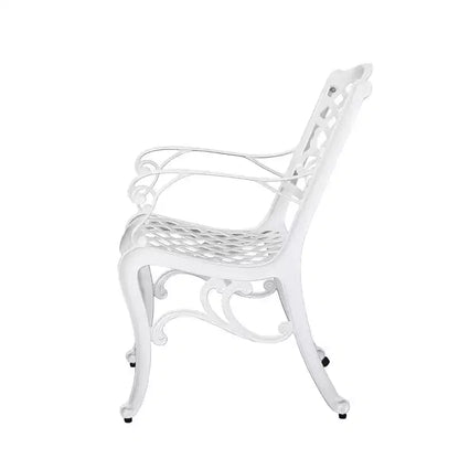 Christopher Knight Home Sarasota - Ensemble de salle à manger d'extérieur 5 pièces en fonte d'aluminium avec motifs floraux en spirale