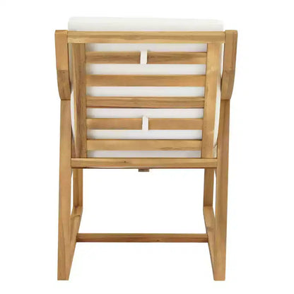 Ensemble de salle à manger d'extérieur 5 pièces Whisen pour 4, table et chaises de salle à manger rondes de patio avec trou pour parasol et coussins amovibles
