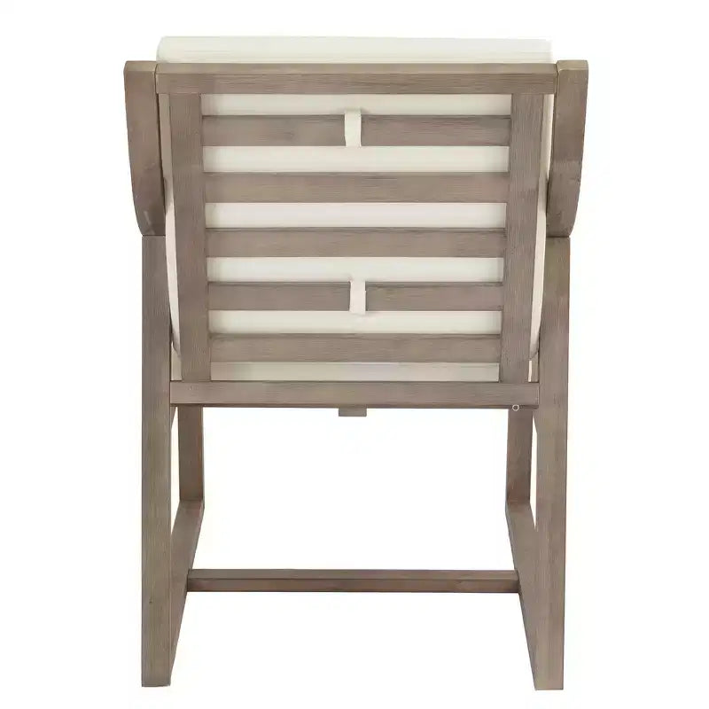 Ensemble de salle à manger d'extérieur 5 pièces Whisen pour 4, table et chaises de salle à manger rondes de patio avec trou pour parasol et coussins amovibles