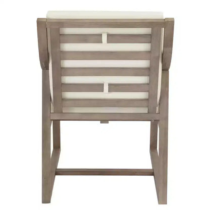 Ensemble de salle à manger d'extérieur 5 pièces Whisen pour 4, table et chaises de salle à manger rondes de patio avec trou pour parasol et coussins amovibles