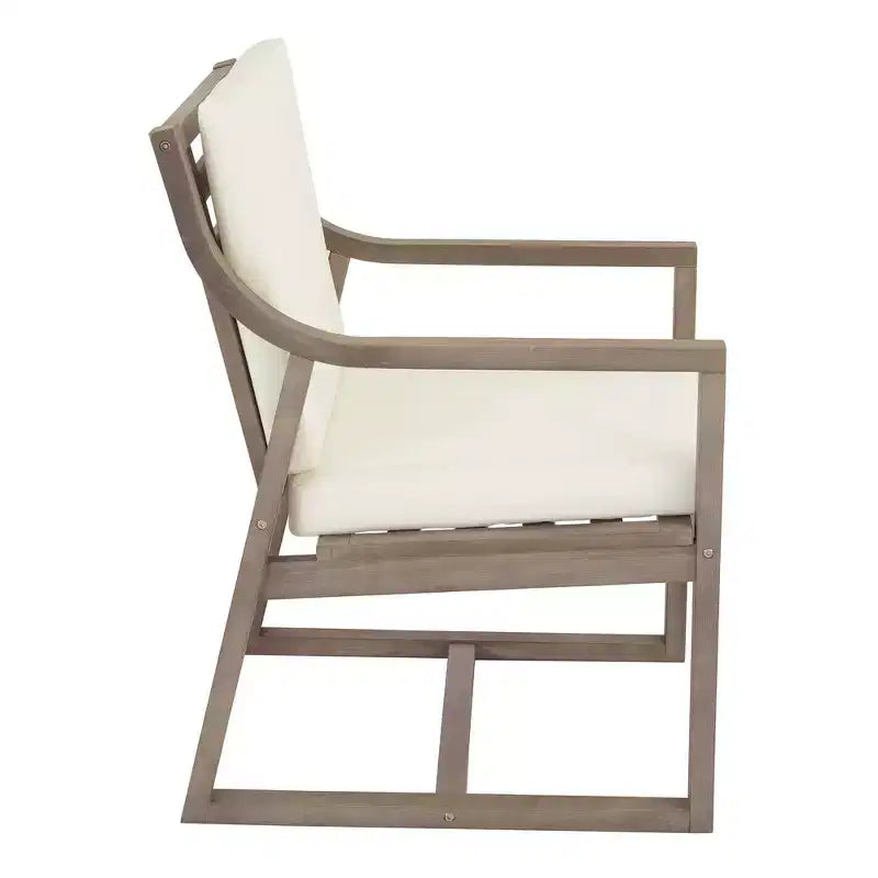 Ensemble de salle à manger d'extérieur 5 pièces Whisen pour 4, table et chaises de salle à manger rondes de patio avec trou pour parasol et coussins amovibles