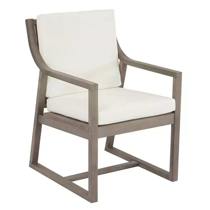 Ensemble de salle à manger d'extérieur 5 pièces Whisen pour 4, table et chaises de salle à manger rondes de patio avec trou pour parasol et coussins amovibles