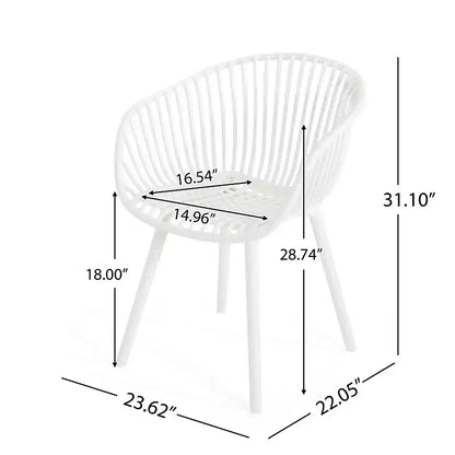 Christopher Knight Home Lillian Set da pranzo moderno da 7 pezzi in acacia e polipropilene per patio