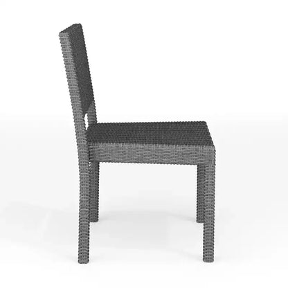 Ensemble repas Martha Stewart Bedford 7 pièces intérieur/extérieur avec 6 chaises de salle à manger empilables et table de patio de 62 pouces avec plateau en bois composite et osier en rotin