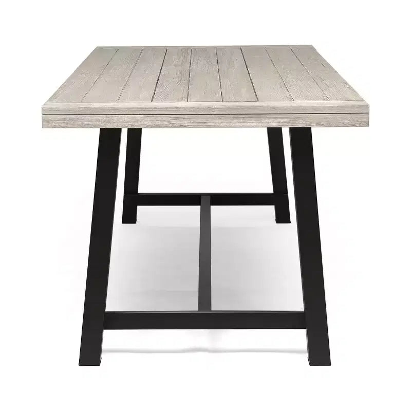 Christopher Knight Home Flamingo - Ensemble de salle à manger d'extérieur 9 pièces en bois d'acacia et osier avec coussins