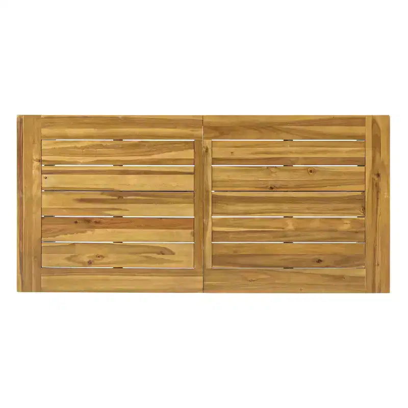 GDFStudio Malic Set da Pranzo da Esterno a 7 Pezzi in Legno di Acacia e Vimini con Cuscini, Crema/Teak