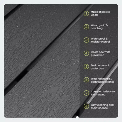Crestlive Products Set da pranzo da esterno Tavolo da pranzo da patio con sedie pieghevoli Top effetto legno e telaio in alluminio Foro per ombrellone