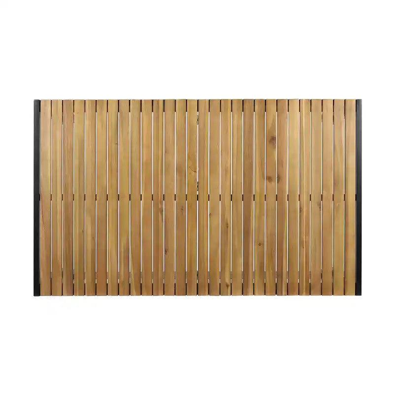 Christopher Knight Home Lemyra Set da pranzo da 7 pezzi in mesh e legno di acacia per esterni, teak/nero