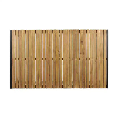 Christopher Knight Home Lemyra Set da pranzo da 7 pezzi in mesh e legno di acacia per esterni, teak/nero