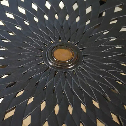 Christopher Knight Home Engelhardt Ensemble de salle à manger d'extérieur hexagonal 7 pièces en fonte d'aluminium, noir mat antique