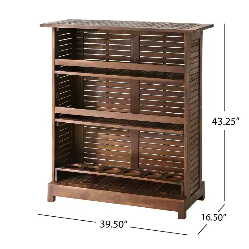 Christopher Knight Home Riviera Ensemble de bar 3 pièces en bois d'acacia d'extérieur, acajou riche