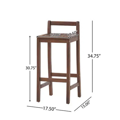 Christopher Knight Home Riviera Ensemble de bar 3 pièces en bois d'acacia d'extérieur, acajou riche