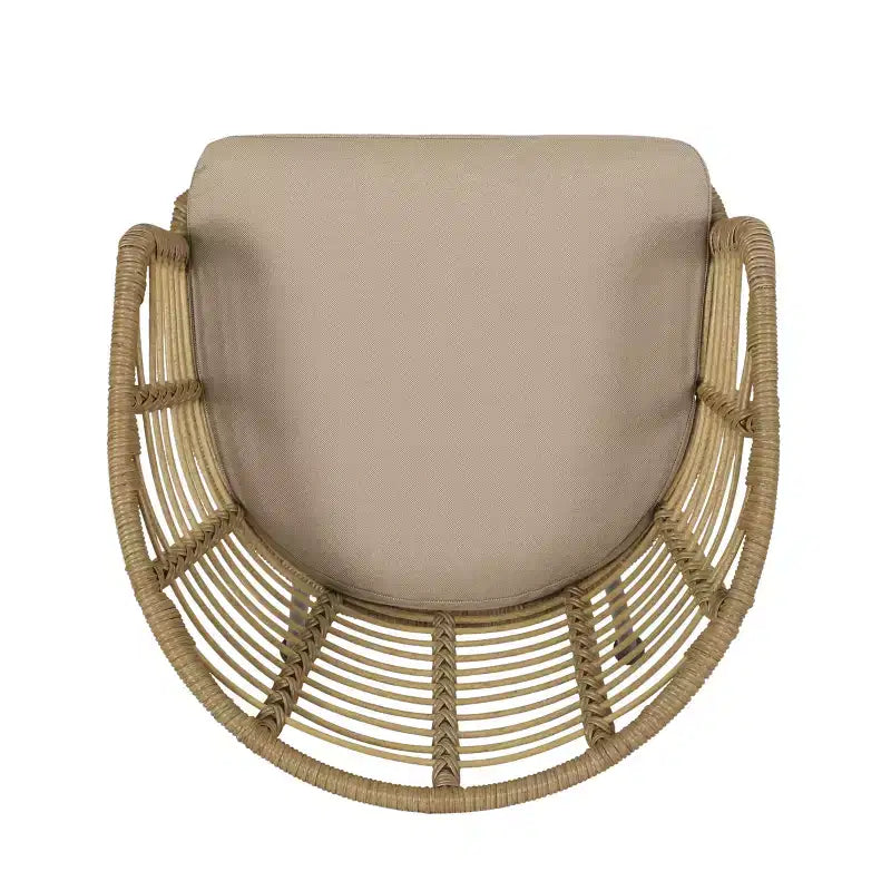 Christopher Knight Home Rogge - Ensemble de salle à manger extensible 7 pièces en osier et aluminium avec coussins, marron clair/noir mat