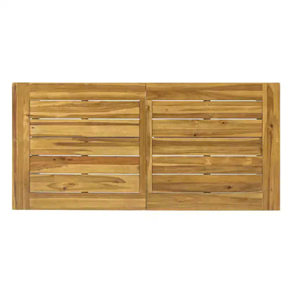 Christopher Knight Home Betsys, set da pranzo da esterno in legno di acacia e vimini, 6 pezzi con panca, teak/marrone mélange