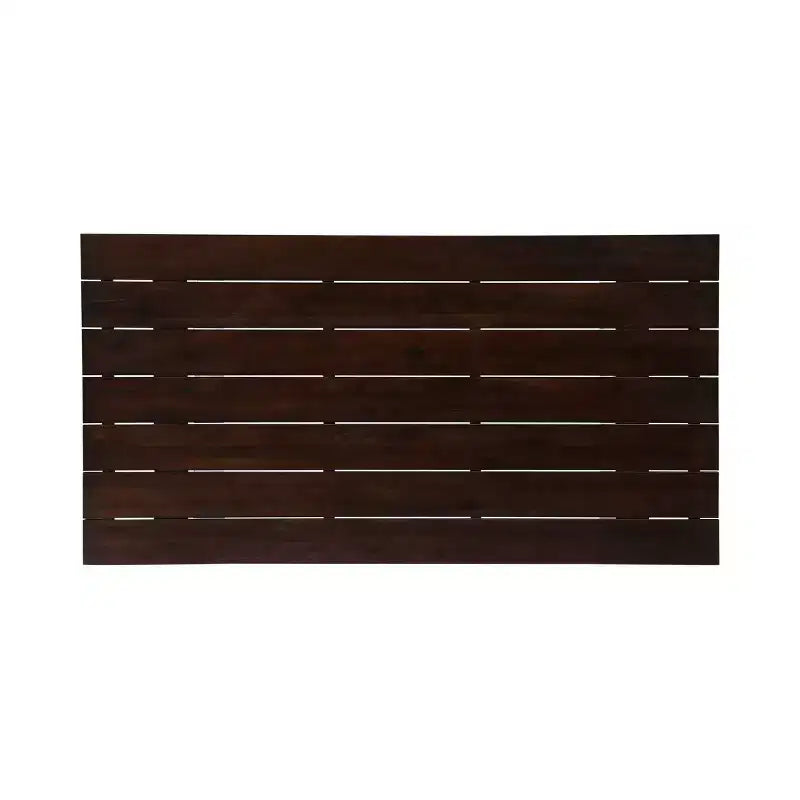 Christopher Knight Home Shalimar Ensemble de salle à manger 7 pièces en bois d'acacia d'extérieur, marron foncé et blanc