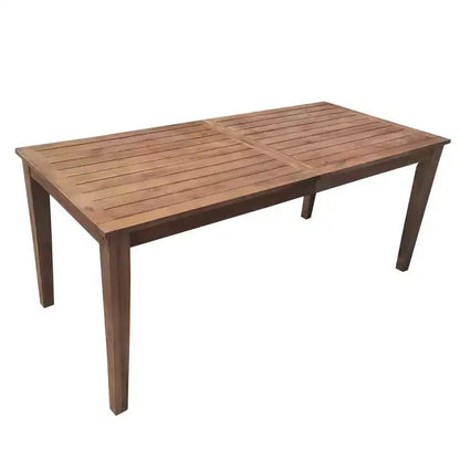 Ensemble de salle à manger d'extérieur 7 pièces Whisen - 6 places, table et chaises de jardin en bois d'extérieur, ensembles de meubles de patio résistants aux intempéries