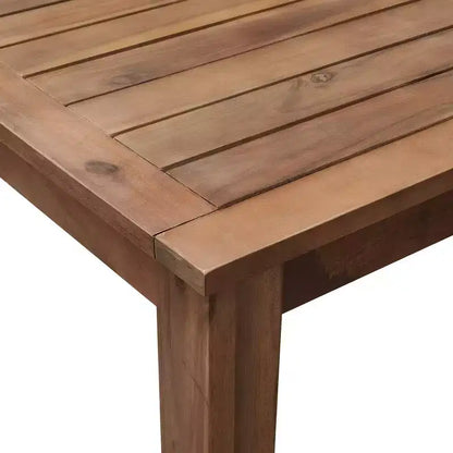 Ensemble de salle à manger d'extérieur 7 pièces Whisen - 6 places, table et chaises de jardin en bois d'extérieur, ensembles de meubles de patio résistants aux intempéries