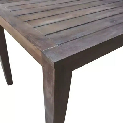 Ensemble de salle à manger d'extérieur 7 pièces Whisen - 6 places, table et chaises de jardin en bois d'extérieur, ensembles de meubles de patio résistants aux intempéries
