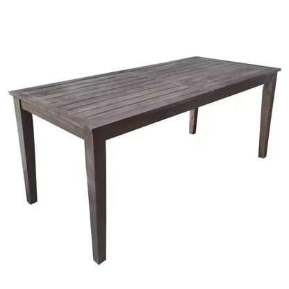 Ensemble de salle à manger d'extérieur 7 pièces Whisen - 6 places, table et chaises de jardin en bois d'extérieur, ensembles de meubles de patio résistants aux intempéries