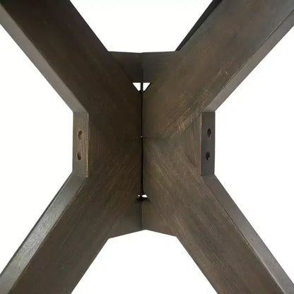 Set da pranzo da esterni GDFStudio Brigitte a 5 pezzi in legno di acacia rustico