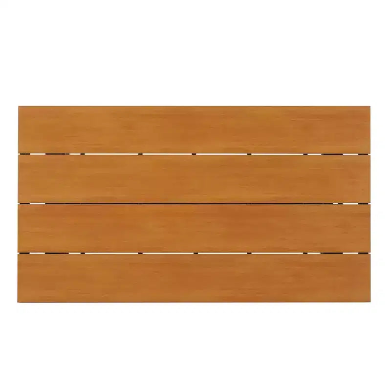 Ensemble extérieur contemporain Whisen avec chaises en rotin PE et table en bois synthétique, idéal pour les jardins et les pelouses