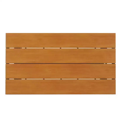 Ensemble extérieur contemporain Whisen avec chaises en rotin PE et table en bois synthétique, idéal pour les jardins et les pelouses