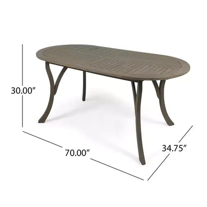 Set da pranzo a 7 pezzi Christopher Knight Home per esterno in legno di acacia e vimini con cuscini