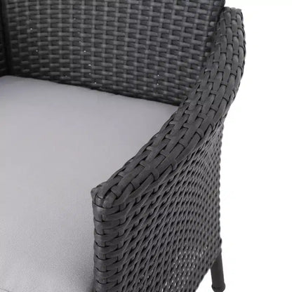 Set da pranzo a 7 pezzi Christopher Knight Home per esterno in legno di acacia e vimini con cuscini