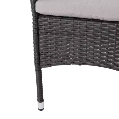 Christopher Knight Home Coronados Ensemble repas d'extérieur 5 pièces en bois d'acacia et osier avec coussins