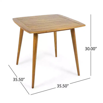 Christopher Knight Home Coronados Ensemble repas d'extérieur 5 pièces en bois d'acacia et osier avec coussins