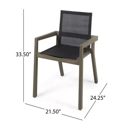 Christopher Knight Home Lockett Set da Pranzo da Esterno di 5 Pezzi in Rete e Legno di Acacia