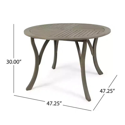 Christopher Knight Home Lockett Set da Pranzo da Esterno di 5 Pezzi in Rete e Legno di Acacia