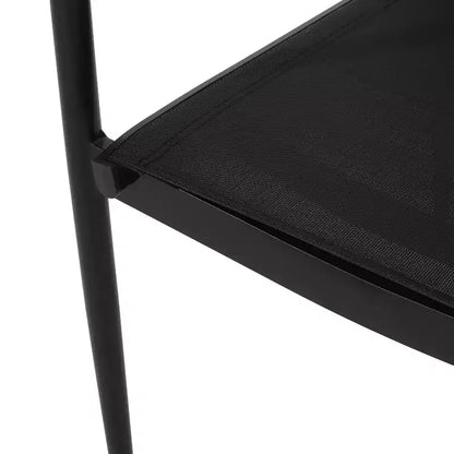 Ensemble de salle à manger d'extérieur 7 pièces en maille et aluminium Naop de Christopher Knight Home, noir