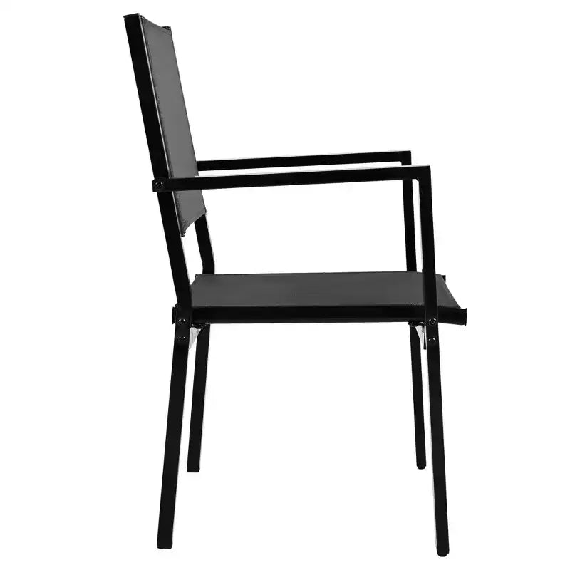 Ensemble table et chaises de salle à manger d'extérieur 7 pièces Whisen en acier résistant aux intempéries, ensemble de salle à manger de patio pour balcon, arrière-cour