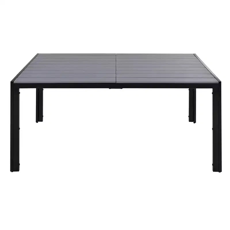 Ensemble table et chaises de salle à manger d'extérieur 7 pièces Whisen en acier résistant aux intempéries, ensemble de salle à manger de patio pour balcon, arrière-cour